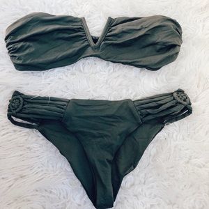 Frankies Bikinis Matching Grey Bikini Set